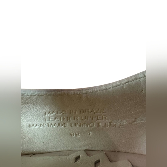 Vince Camuto Leather Wedge Heel Pale Pink Creme Size 9B EUC - Picture 9 of 9